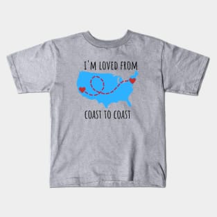 West Coast to East Coast Bicoastal Gift Kids T-Shirt